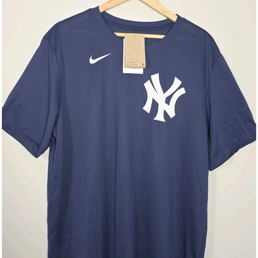 Nike NY Yankees Dri-FIT T-Shirt XL Blue MLB Logo New With Tags - Picture 2 of 13